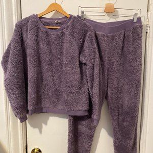 ASOS Fleece Jumpsuit Size 10 Purple